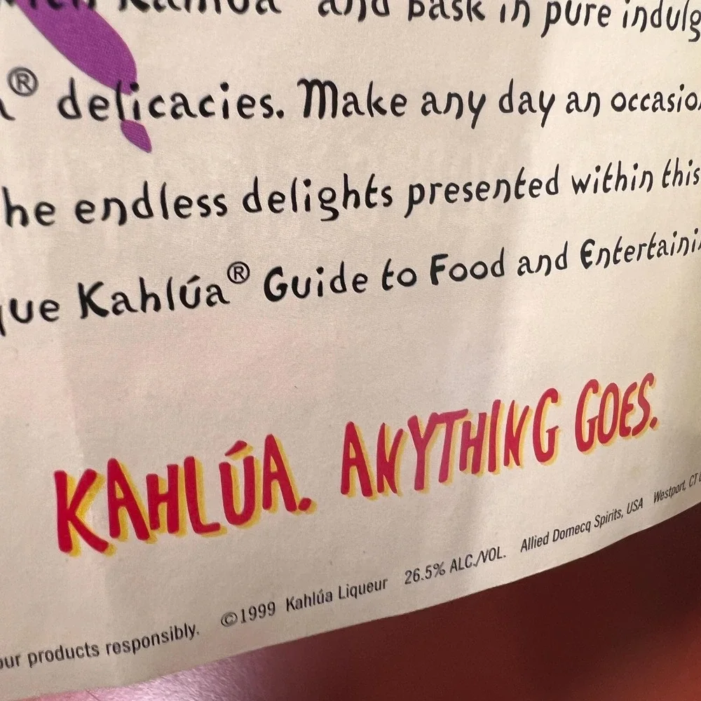 Kailua Anything Goes Vintage 1990s Mixed drink and recipe cookbook‎ Vintage